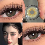 2 Pcs Myopia Cleopatra Series Contact Lenses for Eyes with Myopia Degree Natural High Quality Grey Lenses