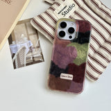 Popxstar  High Quality Exquisite Multiple Colors Velour Heart Pattern Case for iPhone 17 13 14 15 16 Pro Max 11 12 7 8 Plus 16e XS X Cover