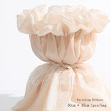 popxstar Sweets Princess Skirt Elastic Floral Yarn Pearl Silk Flower Wrapping Paper Materials Packaging Film For Flower Shop Bouquet
