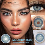 1 Pair Colored Contact Lenses Brown Green Lenses Natural Look Eye Makeup Softlens Beautiful Gray Pupils for Yearly Use