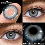 1 Pair Natural Gray Beauty Pupils Color Contact Lenses Yearly Soft Brown Eye Lenses Cosmetic Blue Green Eye Contacts