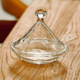 Popxstar  Coffee shop tasting plate, commercial cake display plate with lid, glass tasting dessert, creative bread, glass cover