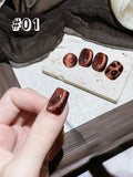 Autumn Winter Blue Black Red Glass Bead Crystal Cat Eye Gel Nail Polish New Whitening High Density Sparkling Nail