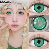 Popxstar  2PCS Colored Contact Lenses for Eye Green Contacts Lenses Fashion Purple Eyes Lenses Color Pupils Makeup Korean Contacts