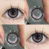 Berry Violet Color Contact Lens Round Lens Contact Big Eyes Prescription Myopic Diopter Natural Lens Student Lens