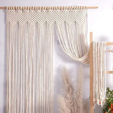 Handmade Cotton Rope Woven Curtain Tassel Tapestry Decorative Door Curtains Homestays Wall Creative Background Partition Curtain