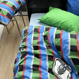 Popxstar  Bed Linen Duvet Cover Stripe Boys Girls Twin Queen Size Duvet Cover Pillowcase Bedding Adult Fashion Home Textile Nordic Sling
