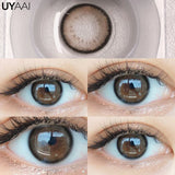 Natural Colored Eyes Lenses 1 Pair Lens Beauty Brown Colored Lenses Gray Contact Lenses Makeup Pupils Big Eyes Natual Look