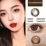 Popxstar 1 Pair Super Natural Contact Lenses for Eyes Beauty Pupil Color Lens for Myopia Eyes Yearly Use Comestic Eye Color Lens