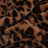 Popxstar Faux Rabbit Fur Leopard Print Double-layer Coral Rabbit Plush Blanket Bedroom Sofa Soft Breathable Warm Cover Blanket
