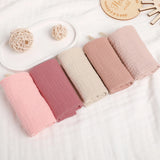 Popxstar 5Pcs Baby Cotton Washcloth Newborn Burp Cloth Square Towels 6-Layer Pure Cotton Soft Absorbent Gauze Cotton Baby Towels