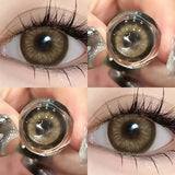 1 Pair Korean Lenses Colored Contact Lenses with Degree Myopia High Quality Brown Eyes Natural Lenses Free Shipping