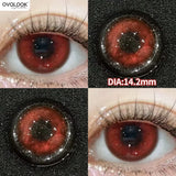 Popxstar Rose Witch Cosplay Prescription Contact Lenses Myopia Lenses with Diopter Anime Red Pupils Color Contact Lenses for Eyes