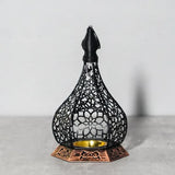 Popxstar  Hollow Iron Candle Holder  Middle Eastern-Style Atmospheric Aromatherapy Wax Base Decor for Home Wedding & Party Ornament gift