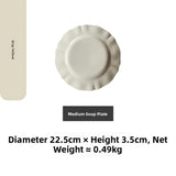 Popxstar  Camus Say Classic Medieval Sle Dert And Main Course Plate Sal Plate Cerc Pure Color French Sle Dining Utensils