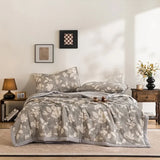 Popxstar  New cotton printed bubble double-layer yarn soybean summer quilt four-piece summer cool quilt air conditioner quilt