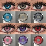Popxstar  1 Pair Pink Cosplay Contact Lenses for Eyes Lenses Anime Lenses Anime Accessories Lenses Purple Lenses Red Lens