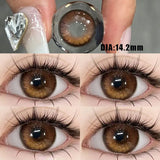 Popxstar  1Pair Color Contact Lens Pupils Nature High Quality Myopic Blue Black Eyes - 0.00 to- 8.00 Diopter Lenses Fast Shipping