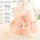 Princess Style Wedding Dress Dog Clothes Pet Clothes  Clothes Summer Dresses Pulling Skirts for Kittens And Dogs