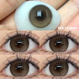 Popxstar Prescription Contact Lenses Myopia Lenses with Diopters Green Pupils Color Contact Lenses for Eyes Blue Lens 1 Pair/2pcs