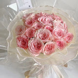 Popxstar 4m Wedding Party Bouquet Roll Mesh Wave Yarn Flower Wrapping Mesh Yarn Pearl Edge Packaging Lace Paper DIY Florist Handmade