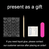 Popxstar  24pcs Dark Red Fake Nails Square Head Cat Eye Nail Press on Nails Faux Fingernails Christmas False Nails Acyrlic Simple Manicure