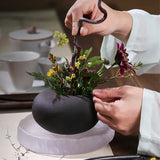 Ceramic Small Water Drop Flower Pot Vase Japanese Ikebana Flower Arrangement Device Zen Tea Table Desktop Utensils Ceramic Tools