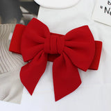 Popxstar  New Fashion Elegant Large Bow Elastic Belts for Women Wide Side Belt Dress Female Jeans Waistband Trouser Accessory