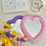 Popxstar Heart Mirror Cosmetic Mirror Decorative Mirror Girl Heart Student Dormitory Mirror Home Decor Living Room Decoration Wall Decor