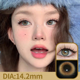 Popxstar  -Glaze Series Contact Lenses for Eyes Color Beauty Pupils Natural Eye Lenses for Myopia 2pcs Brown Green Blue Makeup Lens