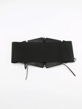 Popxstar 1pc Lace Up Front Corset Belt Cummerbunds