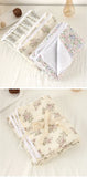Popxstar Baby Blanket Printed Pure Cotton Baby Muslin Swaddle Blanket Breathable Newborn Quilt Soft Warm Core Children's Quilt 100*100CM