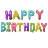 Popxstar  13pcs White Happy Birthday Balloon Foil Letter Ballons Baby Shower Kids Birthday Party Decoration Adult Balloon Banner Globos