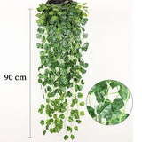 Popxstar Artificial Plants Vines Wall Hanging Simulation Creeper Wall Hanging Indoor Green Plant Wall Decoration Fake Flower Rattan Plant