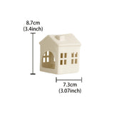 Popxstar  Ceramic Hollow House Candle Holders Cozy Candlesticks for Candles Home Dining Table Wedding Art Decorations Candle Holders Gifts