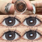 Popxstar  2pcs Contact Lenses with Diopters Natural Contacts Lenses Black Pupil Myopia Beautiful Black Lenses Fashion Soft Lenses