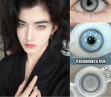 Popxstar 2Pcs Best Selling Contacts Colored Lenses Myopia Degree -0.00 to -8.00 Grey Green Grey Series Soft Lens iris lenses