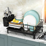 1PC Dish Draining Rack,Cutlery Rack with Drain Tray and Drip Line,cup Holder,cutlery Holder,Kitchen Countertop Storage Rack
