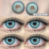 Popxstar  2pcs Color Contact Lenses Pupil Blue Nature High Quality Myopic  Lens Green  Eyes Beauty Makeup Lens Yearly Free Delivery