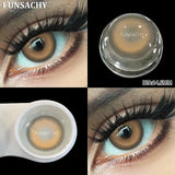 Popxstar  1 Pair Fashion Color Contact Lenses for Eyes Korean Brown Natural Soft Lenses Beautiful Cosmetic Gray Pupils Blue Lens