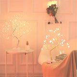 Popxstar LED Night Lights Mini Christmas Tree Table Lamp Garland Fairy String Light Kid Gifts Home Indoor Room Decor Christmas Decoration