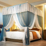 Floor-standing Mosquito Net with Frame Luxury Design Double Layer Romantic Lace Princess Style Girl Bed Room Decoration
