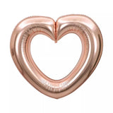 Popxstar  Love Heart Aluminum Film Balloon Peach Heart Foil Balloon Wedding Room Decor Bride To Be Photobooth Props Baloon Bridal Shower