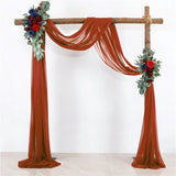 Popxstar Chiffon Wedding Arch Draping for Ceremony Reception Decorations Pink Sheer Fabric Curtains for Party Stage Bridal Shower