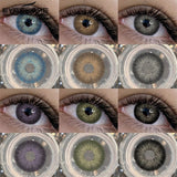 1Pair Fashion Color Contact Lenses Natural Brown Lenses Blue Contacts Grey Eyes Pupils Lens Yearly Colorful Eyes Lenses
