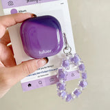 Popxstar  Korea Lovely Marble Pattern Flower Pearl Bracelet Silicone Protection Case For Galaxy Buds Pro 2 Soft Cover For Galaxy Buds Live