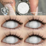 Popxstar  1Pair Cosplay Colored Contact Lenses for Eyes Halloween Lenses Red Eye Contacts Black Lenses Yearly Anime Cosplay Lens
