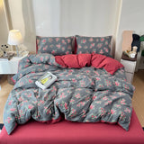Retro Style Duvet Cover Set New Butterfly Bed Sheet Four Piece Set High Beauty Quilt Sheet Bed Sheet Bedding Set