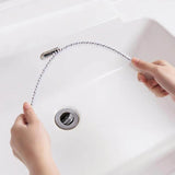 Popxstar 1pc Sink Drain Cleaning Brush, Drain Clog Remover, Bendable Sink Overflow Sewer Drain Brush For Bathroom Kitchen