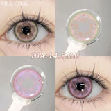 Popxstar 2PCS New Flower Bow Cute Lens Colored Contact Lenses for Eyes Beauty Pupils Cosmetics Colorcon Contacts Korean Lenses